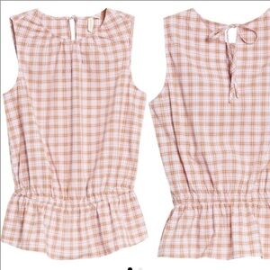 treasure & bond white pink julie plaid top